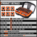 32Piece 1/4" Mini Double Head Screwdriver Bit and Ratchet Set CRV Steel Durable-3