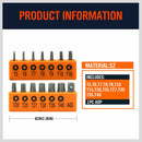 14Pc Torx Key Bit Set Tamper Proof Star Wrench Bits T5-T40 Socket Adapter S2 New-9