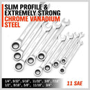 48-Piece Ratchet Wrench Set with Rolling Pouch - Metric SAE Allen Key & Hex Key Spanner Kit-4