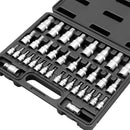 36-Piece Hex Bit Socket Set, SAE and Metric Sizes, S2 Steel Hex Bits, Chrome Vanadium Steel Sockets and Adapters with Storage Case-1