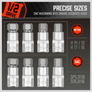 36-Piece Hex Bit Socket Set, SAE and Metric Sizes, S2 Steel Hex Bits, Chrome Vanadium Steel Sockets and Adapters with Storage Case-5