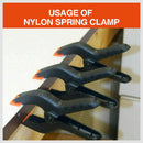 4Pc 9'' Strong Spring Clamps  Heavy Duty Nylon Clip Quick Grip Black Large Size-8