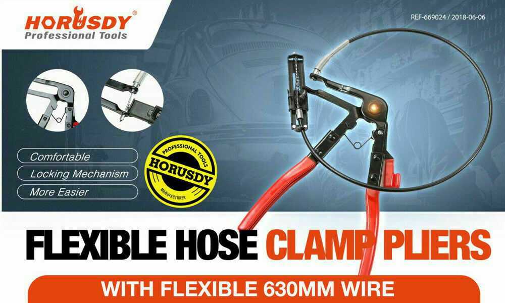 Long Hose Clamp Pliers 24" Flexible Extension Wire Oil Fuel Hose Clip Remove - 0