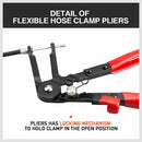 Long Hose Clamp Pliers 24" Flexible Extension Wire Oil Fuel Hose Clip Remove-6