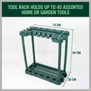 Rolling Garden Tools Storage Rack Long Short Handles Organizer Holders Fits 40-4
