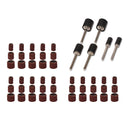 51Pc Sanding Bands Drum Sleeve Set 120 Grits Mandrel Dremel Rotary Kit 3mm Shank-1