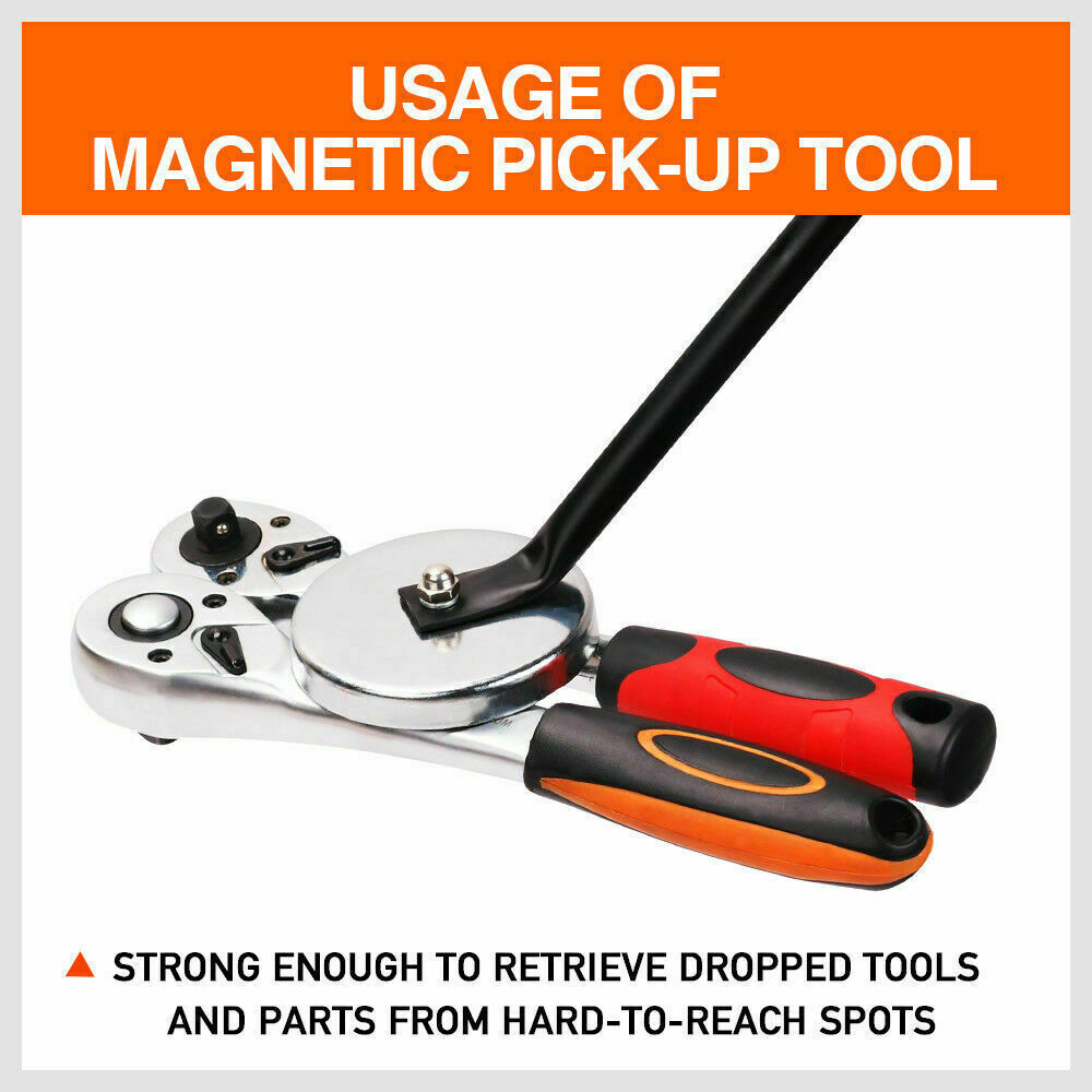 Large Magnetic Pick Up Tool Extra Long Telescopic Hold 30kg Extensible 60-100cm