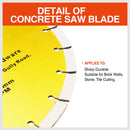 300mm/12" Concrete Saw Blade Masonry Cutting Disc Circular Diamond Stone Cutter-4