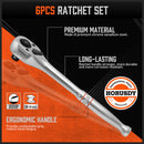 Mini Ratchet Spanner 1/2 3/8 1/4 Drive 90 Tooth Extension Bar Workshop With Bag-5