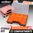 22 Compartments Parts Storage Box Tool Organizer Plastic Bin Carry Case-2