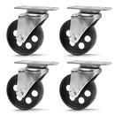 4Pc 3.5'' Heavy Duty Steel Castor Wheel Swivel Caster 500KG/EA Loading Capacity-1