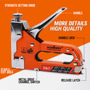 HORUSDY 3in1 Staple Gun Heavy Duty Stapler Fastener Tool Tacker free Staples-3