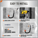 HORUSDY 6Pc Wall Mount Garage Hooks Set Heavy Duty Steel Storage Rack Hanger-7