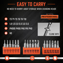 HORUSDY 19 Pcs Ratchet Precision Screwdriver Bits Set Slotted Phillips Tox Hex-5