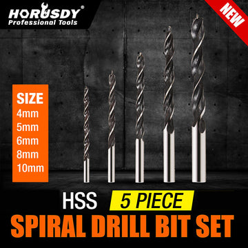 15Pc HSS Drill Bits Combination Set Wood Metal & Concrete Drilling Metric Titanium - 0