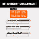 15Pc HSS Drill Bits Combination Set Wood Metal & Concrete Drilling Metric Titanium-8