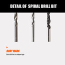 15Pc HSS Drill Bits Combination Set Wood Metal & Concrete Drilling Metric Titanium-10