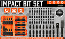 42Pc Impact Screwdriver Bit Set Magnetic Drill Holder Socket Drilling Adapter-2