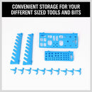 43Pc Bins Wall Mounted Parts Storage Rack Tools Holder Organiser 2 Peg Borads-9