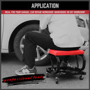 HORUSDY Rolling Creeper Seat Workshop Mechanic Stool Garage Repair Storage Tray-8