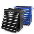 7-Drawer Drawer Tool Box Trolley Cabinet - Blue or Black Heavy Duty Tool Chest Garage Storage Cart Organizer-1