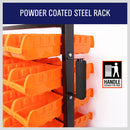 92-Piece Bin Mobile Garage Storage Bin Rack Heavy-Duty Tool Organizer with Swivel Wheels-6