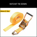 50mm x 10M Tie Down Strap Heavy Duty Ratchet Straps Trailer Boat 2000KG Loading-3