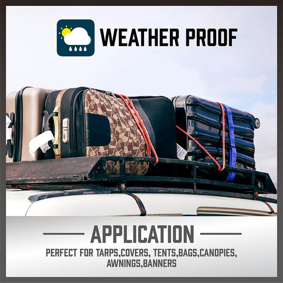 30-Piece Premium Bungee Cord Assortment Includes 10” to 40” Bungee Cords, Canopy Ties & Tarp Clips