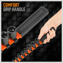 11Pc E-Torx Socket Set Female External Star Type E4-E20 3/8" 1/4" Dr. With Rail-4