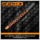 11Pc E-Torx Socket Set Female External Star Type E4-E20 3/8" 1/4" Dr. With Rail-7