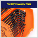 31-Piece Hex Key Set with T-Handle, Metric & Imperial Sizes Allen Wrench Set with Storage Case-4