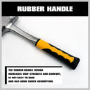 2LB+3LB Steel Hammer Double Octagonal Heavy Duty Solid Forged Rubber Grip Handle-7