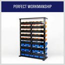 50-Piece Bin Wall Mounted Parts and Tool Storage Rack Organizer Rack for Workshop Tools-6