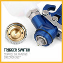 Gravity Mini HVLP Spray Gun 125mL 0.8mm Air Nozzle Low Pressure Painting Sprayer-5