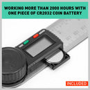 200mm Digital Angle Finder Ruler Protractor Measure Meter Stainless Steel 0-360-5