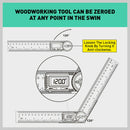 200mm Digital Angle Finder Ruler Protractor Measure Meter Stainless Steel 0-360-8