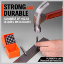 37Pcs Letter Number Stamp Punch Set DIY Hardened Ball Bearing Steel Tool 3mm-5