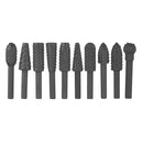 10Pc Rotary Bits Set Router Drill Bit Burr Wood Rasp File Drill Bits Wood Timber-1