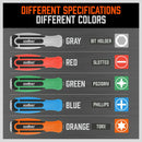 44-Piece Impact Screwdriver Set with Magnetic Bits, High Torque Hex Keys and Rack with Color Grip-4