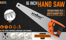 16" Hand Saw Sharp Cut Wood Plastic Cutting Heavy Duty Crosscut Saw 505mm Long-2