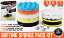 11Pc 6" Buffing Waxing Polishing Pads Kit Sponge Pad Set For Car Polisher Drill-2