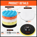 11Pc 6" Buffing Waxing Polishing Pads Kit Sponge Pad Set For Car Polisher Drill-6