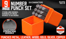 9Pc 6mm Number Stamp Punches Set Metal Plastic Wood Leather With Storage Case-2