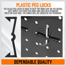 127Pc Pegboard Hooks Set Storage Baskets Organizer Hanger Inc. 4 Small Peg Board-6