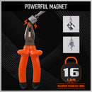 3Pc Magnetic Pick Up Tool Swivel Inspection Mirror Flexible Telescope LED Light-9