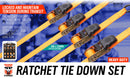 4Pc Ratchet Tie Down Strap Set 25mm x 5m Heavy Duty 500kg Capacity Commercial-2