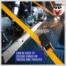 4Pc Ratchet Tie Down Strap Set 25mm x 5m Heavy Duty 500kg Capacity Commercial-10