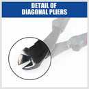 7" Flush Side Cutter Diagonal Cut Pliers Plastic Nippers Cutting Insulated Tool-5