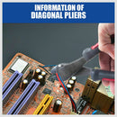 7" Flush Side Cutter Diagonal Cut Pliers Plastic Nippers Cutting Insulated Tool-9