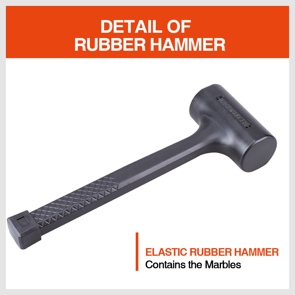 2LB Dead Blow Rubber Mallet Hammer Non Slip Soft Face Auto Car Repair NEW - 0